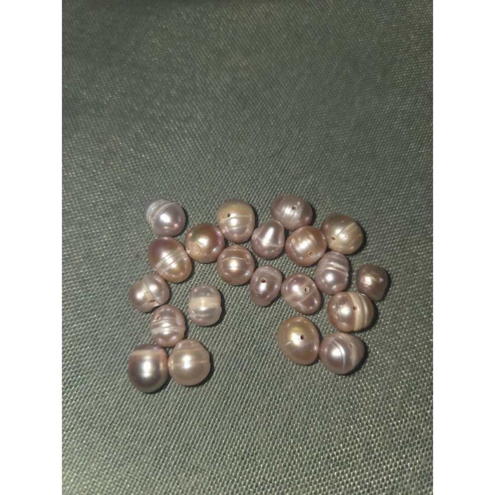 Natural Freshwater Baroque Pearl Beads Mauve Lavender Purple Loose Pearls 21pc